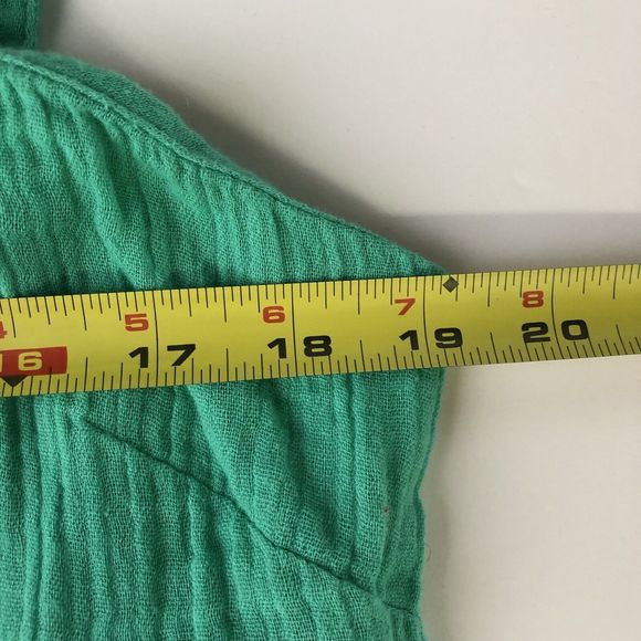 Rip Curl Women Green Cropped Tank Top XL Smocked - Picture 10 of 10